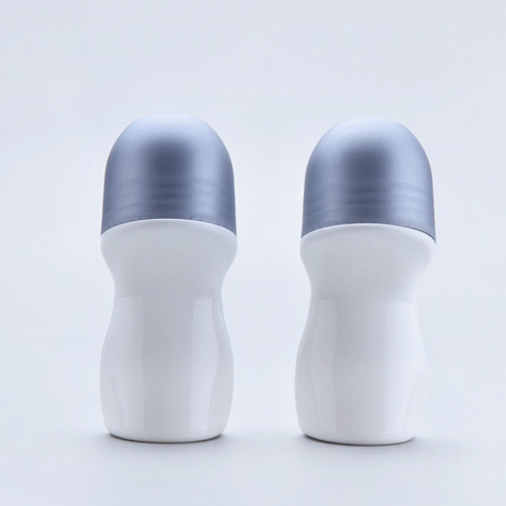 Cuerpo blanco del casquillo gris de la botella recargable del Rollerball de la forma única